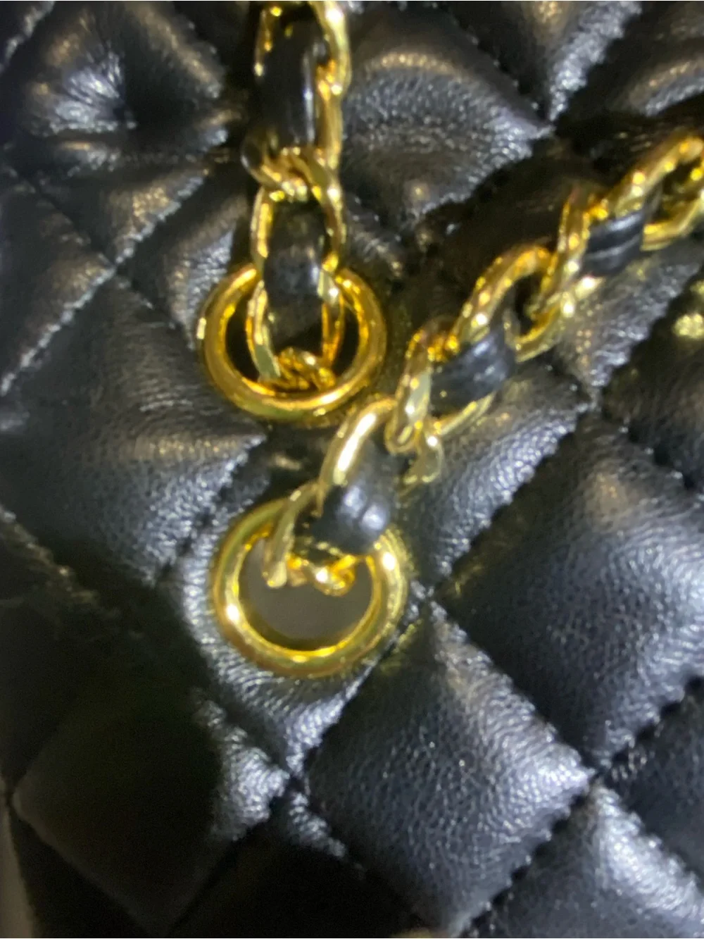 Authentic Vintage CHANEL Medium Classic double flap bag in black quilted leather